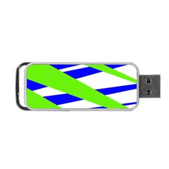 Abstract Triangles Pattern, Dotted Stripes, Grunge Design In Light Colors Portable Usb Flash (two Sides) by Casemiro