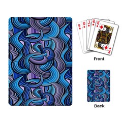 Blue Swirl Pattern Playing Cards Single Design (rectangle) by designsbymallika