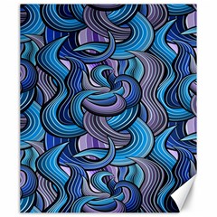 Blue Swirl Pattern Canvas 20  X 24  by designsbymallika