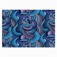 Blue Swirl Pattern Large Glasses Cloth (2 Sides) by designsbymallika