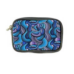 Blue Swirl Pattern Coin Purse by designsbymallika