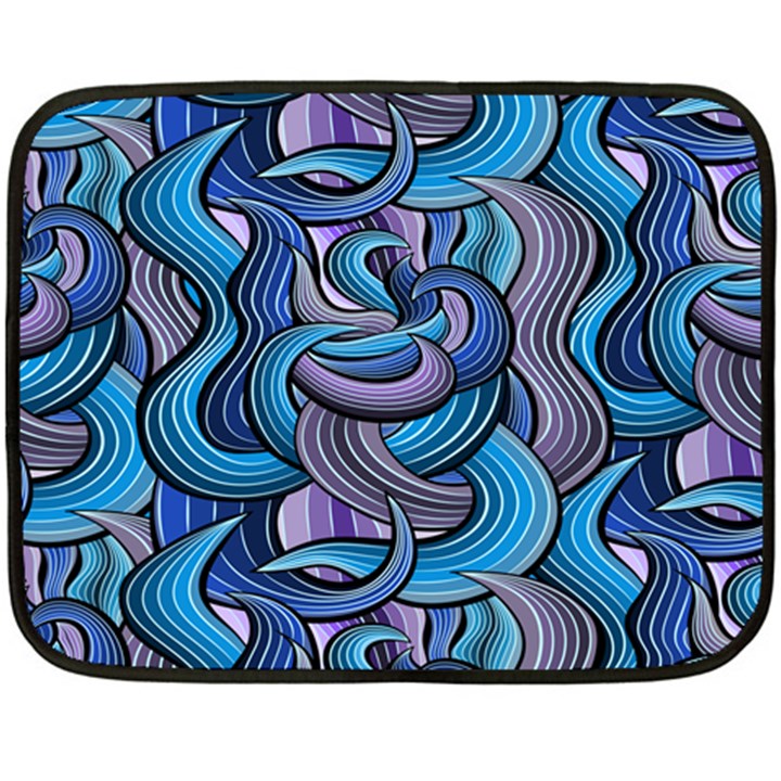 Blue Swirl Pattern Double Sided Fleece Blanket (Mini) 