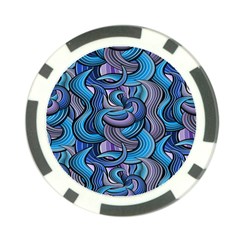 Blue Swirl Pattern Poker Chip Card Guard (10 Pack) by designsbymallika