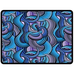 Blue Swirl Pattern Fleece Blanket (large)  by designsbymallika