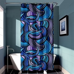 Blue Swirl Pattern Shower Curtain 36  X 72  (stall)  by designsbymallika