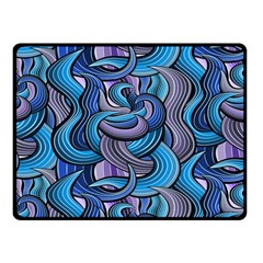 Blue Swirl Pattern Double Sided Fleece Blanket (small)  by designsbymallika