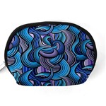 Blue Swirl Pattern Accessory Pouch (Medium) Back