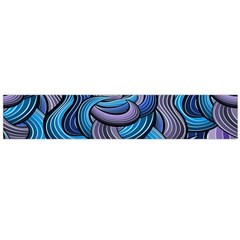 Blue Swirl Pattern Large Flano Scarf  by designsbymallika