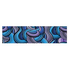 Blue Swirl Pattern Satin Scarf (oblong) by designsbymallika