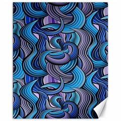 Blue Swirl Pattern Canvas 16  X 20  by designsbymallika