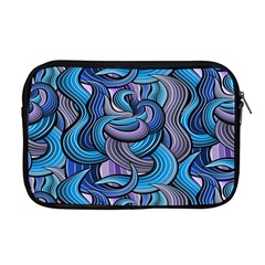 Blue Swirl Pattern Apple Macbook Pro 17  Zipper Case by designsbymallika