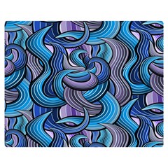 Blue Swirl Pattern Double Sided Flano Blanket (medium)  by designsbymallika