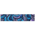 Blue Swirl Pattern Small Flano Scarf Front