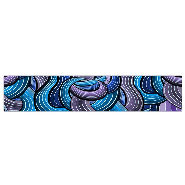 Blue Swirl Pattern Small Flano Scarf