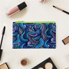 Blue Swirl Pattern Cosmetic Bag (xs) by designsbymallika