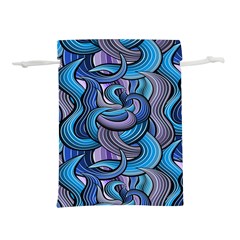 Blue Swirl Pattern Lightweight Drawstring Pouch (s) by designsbymallika