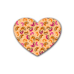 Beans Pattern Rubber Coaster (heart)  by designsbymallika