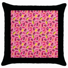 Beans Pattern 2 Throw Pillow Case (black) by designsbymallika