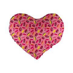 Beans Pattern 2 Standard 16  Premium Flano Heart Shape Cushions by designsbymallika