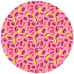 Beans Pattern 2 Wooden Puzzle Round by designsbymallika