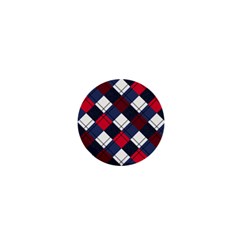 Checks Pattern Blue Red 1  Mini Buttons by designsbymallika