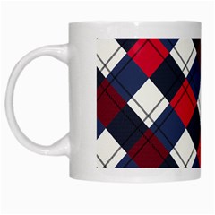 Checks Pattern Blue Red White Mugs by designsbymallika