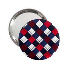 Checks Pattern Blue Red 2 25  Handbag Mirrors by designsbymallika