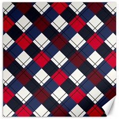 Checks Pattern Blue Red Canvas 20  X 20  by designsbymallika