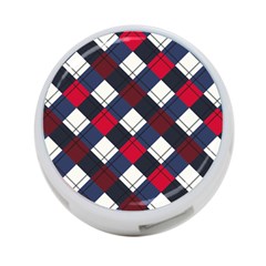 Checks Pattern Blue Red 4-port Usb Hub (one Side) by designsbymallika