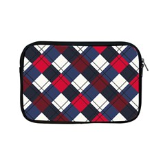 Checks Pattern Blue Red Apple Ipad Mini Zipper Cases by designsbymallika