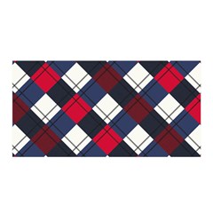 Checks Pattern Blue Red Satin Wrap by designsbymallika