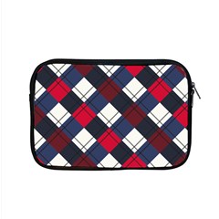 Checks Pattern Blue Red Apple Macbook Pro 15  Zipper Case by designsbymallika