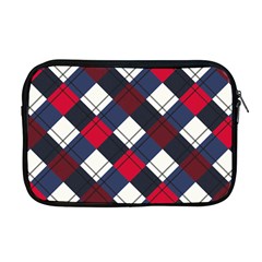 Checks Pattern Blue Red Apple Macbook Pro 17  Zipper Case by designsbymallika