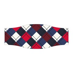 Checks Pattern Blue Red Stretchable Headband by designsbymallika