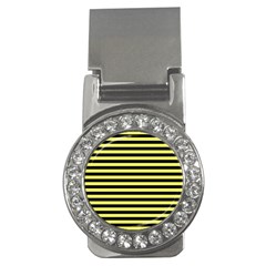 Wasp Stripes Pattern, Yellow And Black Lines, Bug Themed Money Clips (cz)  by Casemiro