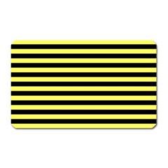 Wasp Stripes Pattern, Yellow And Black Lines, Bug Themed Magnet (rectangular) by Casemiro