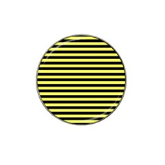 Wasp Stripes Pattern, Yellow And Black Lines, Bug Themed Hat Clip Ball Marker (4 Pack) by Casemiro