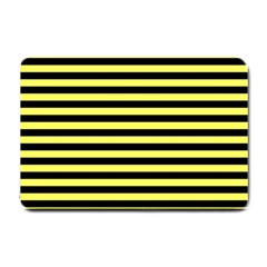 Wasp Stripes Pattern, Yellow And Black Lines, Bug Themed Small Doormat  by Casemiro