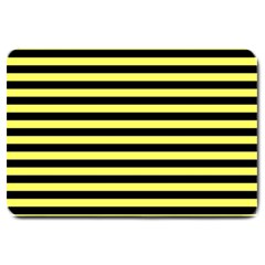 Wasp Stripes Pattern, Yellow And Black Lines, Bug Themed Large Doormat  by Casemiro