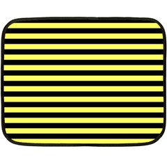 Wasp Stripes Pattern, Yellow And Black Lines, Bug Themed Fleece Blanket (mini) by Casemiro