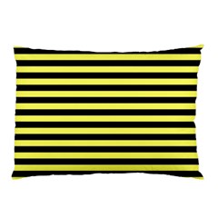 Wasp Stripes Pattern, Yellow And Black Lines, Bug Themed Pillow Case (two Sides) by Casemiro