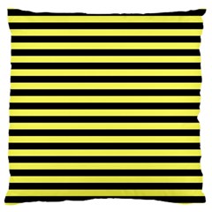 Wasp Stripes Pattern, Yellow And Black Lines, Bug Themed Large Cushion Case (one Side) by Casemiro