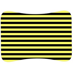 Wasp Stripes Pattern, Yellow And Black Lines, Bug Themed Velour Seat Head Rest Cushion by Casemiro