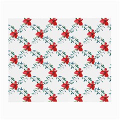 Poppies Pattern, Poppy Flower Symetric Theme, Floral Design Small Glasses Cloth by Casemiro