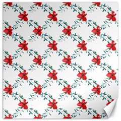 Poppies Pattern, Poppy Flower Symetric Theme, Floral Design Canvas 16  X 16  by Casemiro