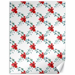 Poppies Pattern, Poppy Flower Symetric Theme, Floral Design Canvas 18  X 24  by Casemiro