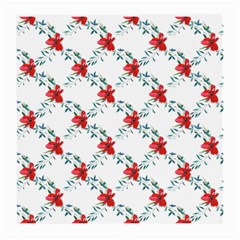 Poppies Pattern, Poppy Flower Symetric Theme, Floral Design Medium Glasses Cloth by Casemiro