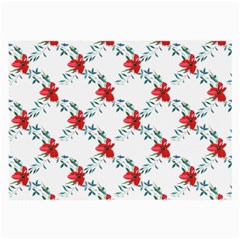 Poppies Pattern, Poppy Flower Symetric Theme, Floral Design Large Glasses Cloth by Casemiro