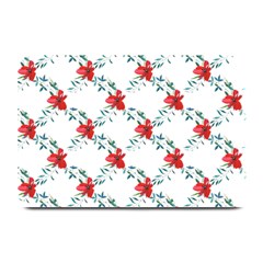 Poppies Pattern, Poppy Flower Symetric Theme, Floral Design Plate Mats by Casemiro