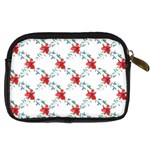 Poppies pattern, poppy flower symetric theme, floral design Digital Camera Leather Case Back